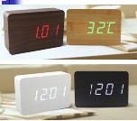 LED Wooden Clock, 100x60x40mm Rectangular (SGD22.00)