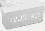 LED Wooden Clock, 150x70x45mm Rectangular (SGD28.00)