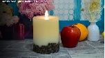 LED Candle, Embedded with Natural Elements (LPG-LCL-070)