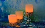 Handmade Seashell Embedded LED Candle (LPG-LCL-090)